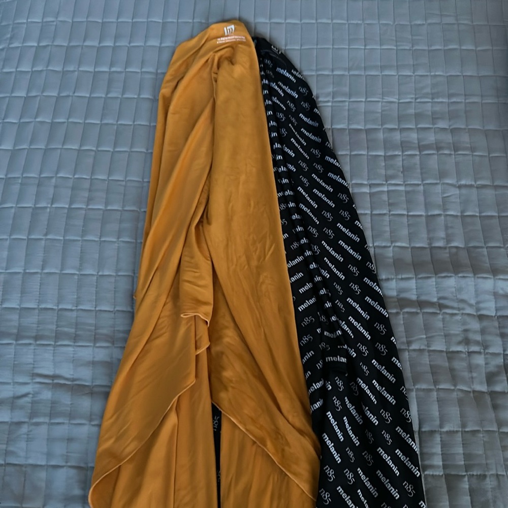 EUC Set of 2 Melanin Stretch Satin Head Wraps